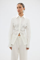 bubish Ellidy Cinched Shirt - White SHIRTS