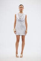 bubish Paige Cowl Neck Dress - Silver TOPS