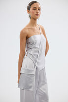 bubish Paige Scarf Top - Silver TOPS