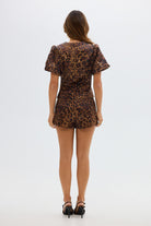 bubish Poppy Bubble Sleeve Blouse - Leopard TOPS