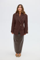 bubish Saskia Cinched Blazer Chocolate BLAZER