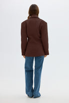 bubish Saskia Cinched Blazer Chocolate BLAZER