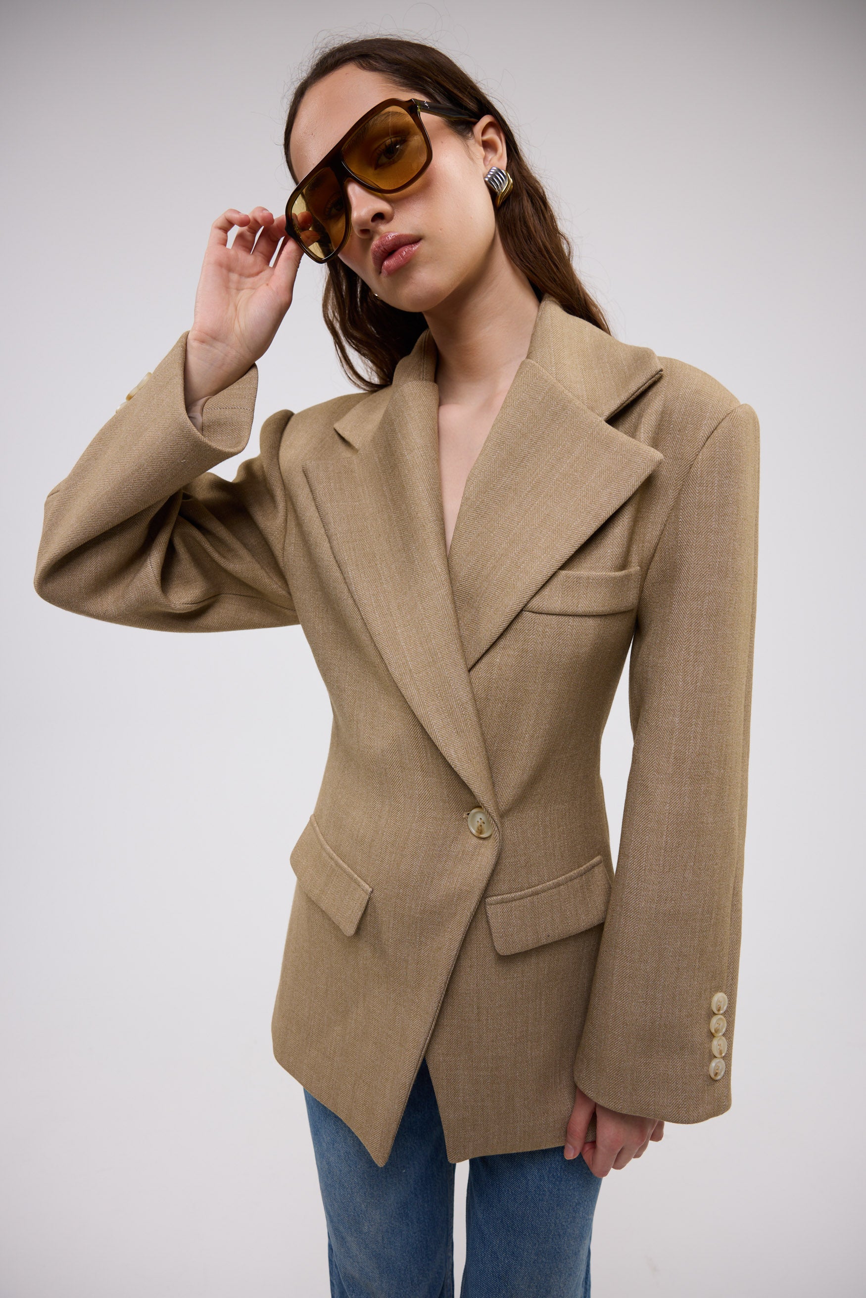 bubish Saskia Cinched Blazer Caramel WORK BLAZER