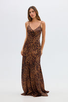 Savannah Rosette Gown - Leopard DRESS Bubish Luxe