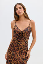 Savannah Rosette Gown - Leopard DRESS Bubish Luxe